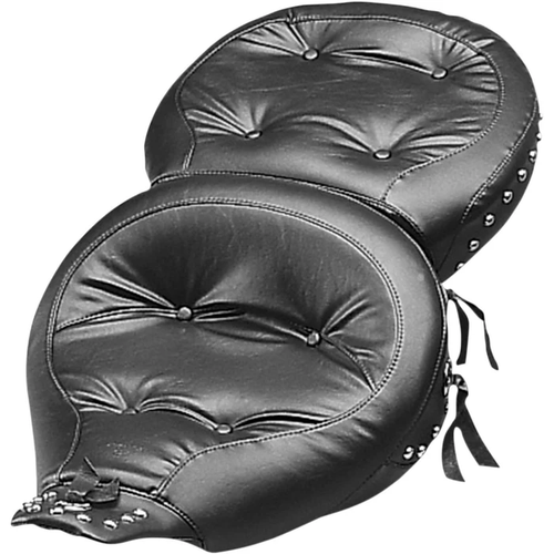 Mustang 75555 Studded Touring 2-Up Vinyl Seat - Wide Studded Touring Seat - FLT '91-'96
