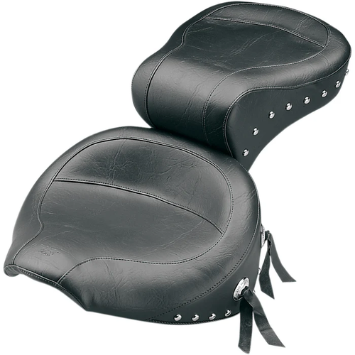 Mustang 75503 Studded 2-Up Seat - Wide Studded Touring Seat - Softail '84-'99