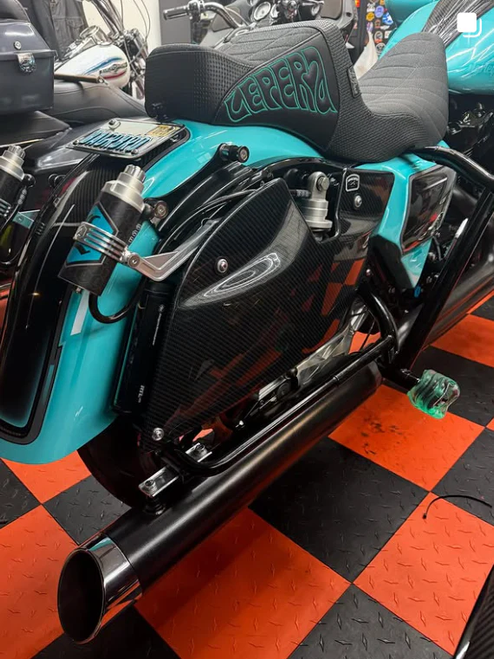 Santoro Chonies Bag Deletes Carbon Fiber Hydro Dipped 14-23 Harley FL Touring Glide SF70018