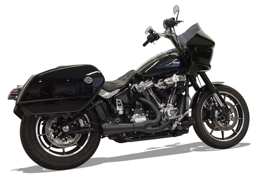 Bassani 2:1 Short Ripper Cat Delete Black Exhaust M8 LowRider ST & SportGlide