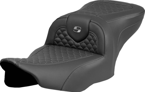 Saddlemen 823-07-20802 Roadsofa™ Seat - Dragon Scale Stitch - Dark Gray Stitch - w/o Backrest - FLTR/FLHX '23-'24