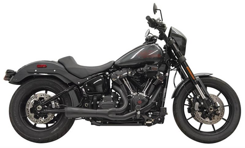 Bassani 1S75B 2:1 Ripper Exhaust Megaphone Muffler Black M8 Softail 2018-2025 Street Bob FXBB  Lowrider FXLR  Lowrider S FXLRS  Standard FXST Slim FLSL & Fat Bob FXFBS