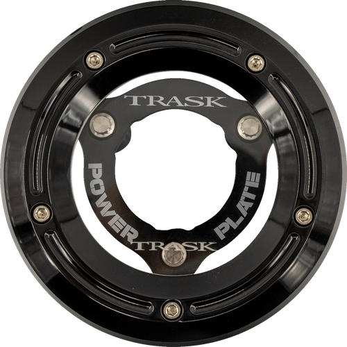 Trask Black Derby Cover Black Clutch Power Plate 18-25 Softail TM-0052-BK-bk