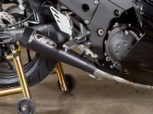 M4 KA9442 FULL EXHAUST SYSTEM
SINGLE DRAG GP STYLE BLACK CERAMIC COATED MUFFLER
STAINLESS HEADER / COLLECTOR  & MID / LINK PIPE
20 POUND WEIGHT SAVING!
KAWASAKI ZX14 ZX14R ZX-14 ZX-14R ZX1400 ZX 1400
12 13 2012 2013 14 15 16 2014 2015 2016