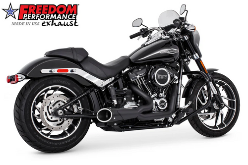 Freedom HD00578 Black Sculpted 2:1 Combat Shorty Exhaust 08-17 Breakout Rocker