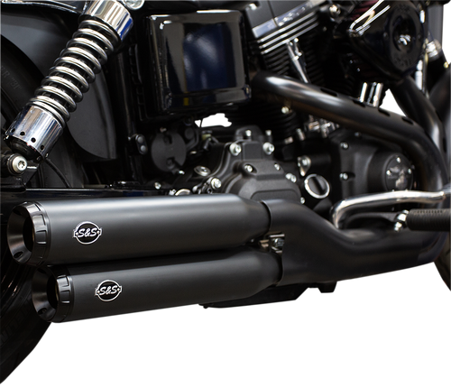 Clearance S&S 550-0725 Black Grand National Slip-on Exhaust Mufflers 07-17 Dyna