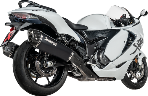Akrapovic S-S13SO4-HRAATBL/1 Black Titanium Slip-on Exhaust Mufflers Suzuki GSX-1300R Hayabusa 22-25
