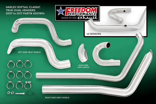 Freedom Performance FPE HD01904 Chrome True Dual Headers
Harley Davidson Softail 07-17