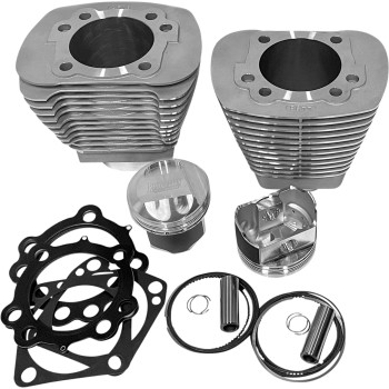 Revolution Performance RP201-213W 85″ Evolution Big Twin Bolt-On Big Bore Kit w/Flat-Top Pistons Natural Finish 84-00 harley EVO dyna softail touring FL