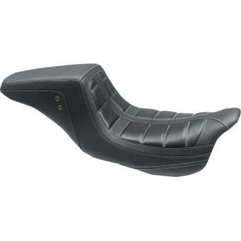 Mustang 75239GM Squareback One-Piece Seat Tuck and Roll Black W/Gun Metal Stitching FL 08+