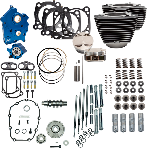 S&S CYCLE 310-1053C 124" Power Package - 4.375" Stroke Oil Cooled Black w/o Highlights M8