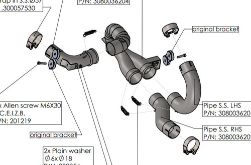 Leovince 80036 Stainless Cat Eliminator Link Pipe MULTISTRADA 1100 V4 RALLY 21-24