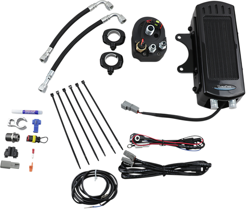 UltraCool SMS-1G Gloss Black Oil Cooler Kit 99-17 Softail
