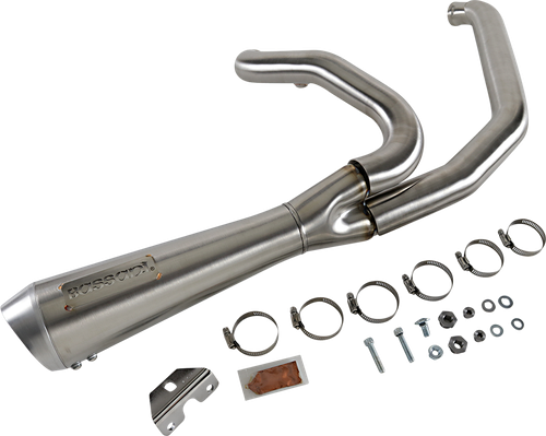 Bassani 1F42SS 2:1 Short Stainless Road Rage Exhaust M8 FL bagger Road Street Ultra Glide 17-26