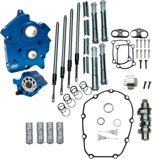 S&S CYCLE 310-1004C Cam Chest Kit for M8 - Oil Cooled Chain Drive 475 Cam Chrome Pushrod Tubes M8
