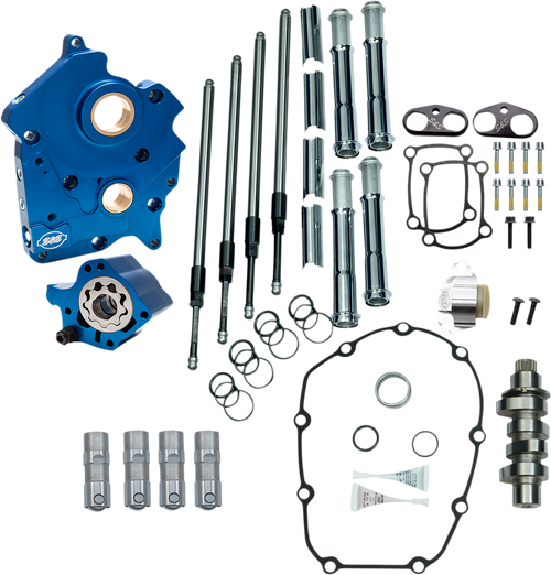 S&S CYCLE 310-1003C Cam Chest Kit for M8 - Oil Cooled Chain Drive 465 Cam Chrome Pushrod Tubes M8