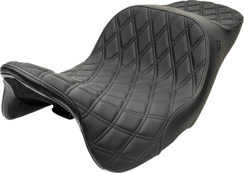 Slyfox 4723C Chariot Seat Black Double Diamond Stitch Black Logo FLH/FLT '09-'23.5