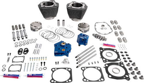 S&S CYCLE 310-1400A 132" Power Package Performance Kit - Water Cooled 496 Chain Drive Black Granite w/Highlight M8
