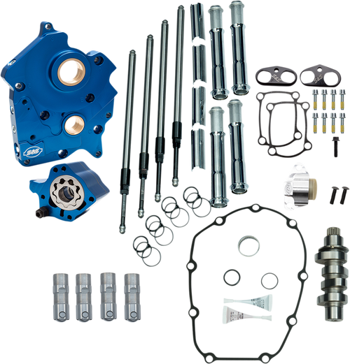 S&S CYCLE 310-1000C Cam Chest Kit for M8 - Water Cooled Chain Drive 475 Cam Chrome Pushrod Tubes M8