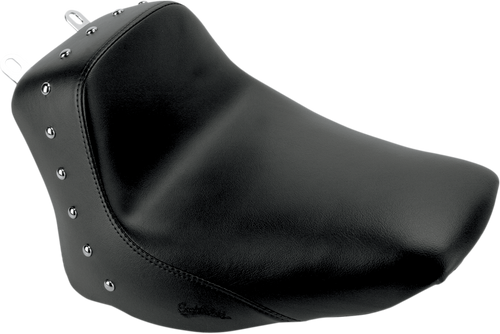 Saddlemen 806-15-0011 Heels Down Solo Seat  Studded Black FLSTN & FLSTC