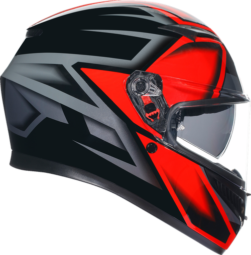 AGV 2118381004009L K3 Compound Helmet - Compound Black/Red Large