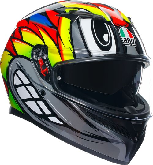 AGV 2118381004012L K3 Birdy 2.0 Helmet - Birdy 2.0 Gray/Yellow/Red Large