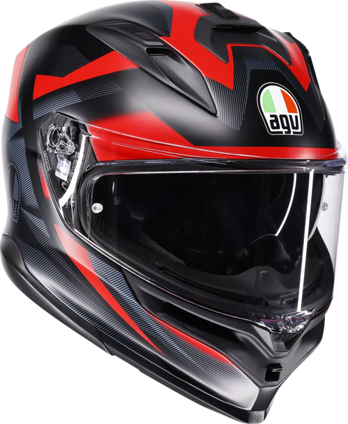 AGV 2118399004-015-M K7 Glimpse Helmet - Glimpse Matte Black/Red Medium