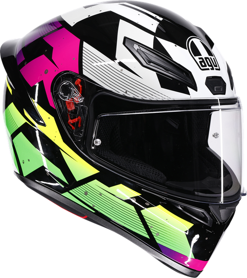 AGV 2118394018-071-XL K1 S Punkpulse Helmet - Punkpulse Black/Purple/Lime XL