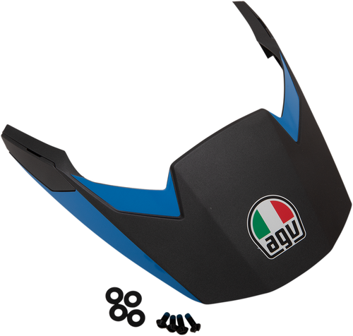 AGV 21KIT76337006 N AX9 Helmet Peak — Antarctica - Matte Black/Cyan