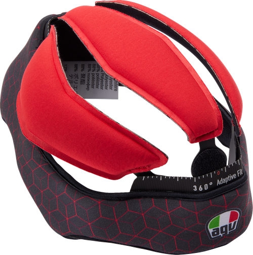 AGV 20KIT603030012X Pista GP RR Helmet Liner - Black/Red 2XL