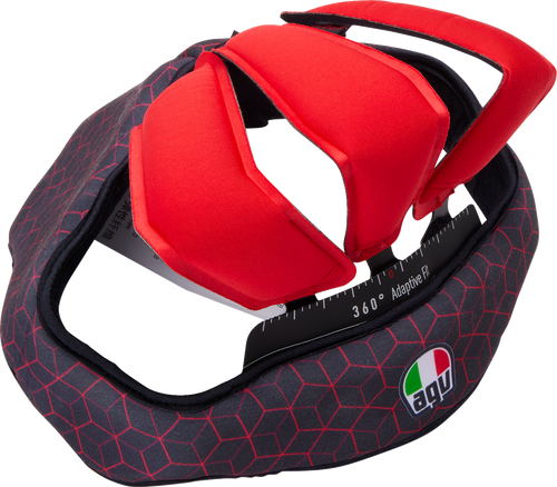 AGV 2018500055606S Pista GP RR Helmet Liner - Black/Red Small
