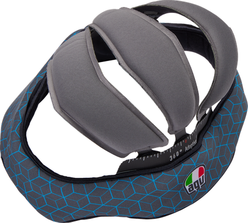 AGV 201850005523G2X Pista GP RR Helmet Liner - Gray/Cyan 2XL