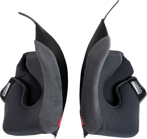 AGV 2018500147-629-N K7 Helmet Cheek Pads - Gray/Black 10 mm