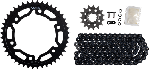 VORTEX CK6343 Chain and Sprocket Kit - HFRS - Black - Honda CBR 600 RR - HFRS Black Honda CBR 600 RR