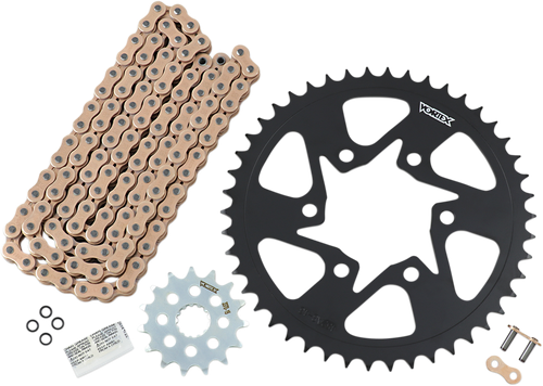 VORTEX CKG6394 Chain and Sprocket Kit - WSS - Gold - Kawasaki Z650/RS - WSS Gold Kawasaki Z650/RS