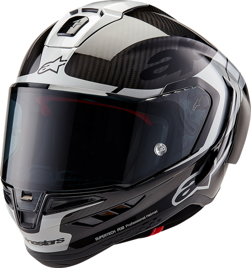 ALPINESTARS 8200324-1368-M Supertech R10 Element Helmet - Element Carbon/Silver/Black Medium