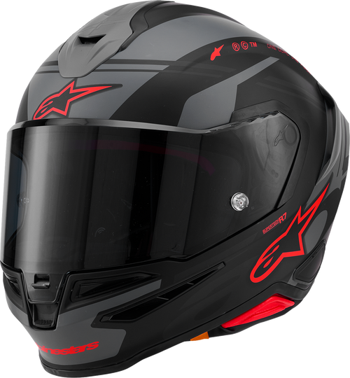 ALPINESTARS 8203426-1653-S Supertech R7 A-Core Helmet - 22.06 A-Core Matte Black/Gray/Red Small