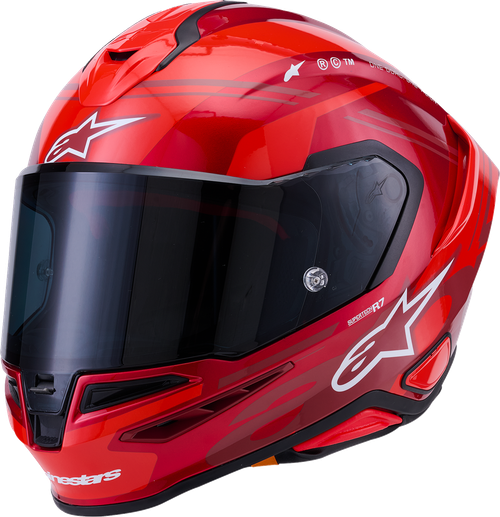 ALPINESTARS 8203426-3182-XS Supertech R7 A-Core Helmet - 22.06 A-Core Gloss Red/White XS