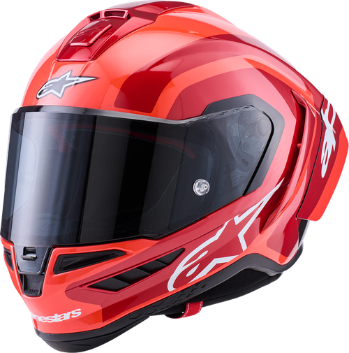 ALPINESTARS 8203926-1683-2XL Supertech R10 Arius Helmet - 22.06 Arius Gloss Black/White/Double Red 2XL