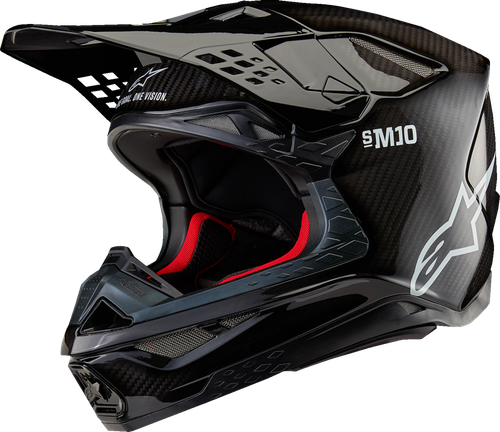 ALPINESTARS 8300323-1188-L Supertech M10 Solid MIPS® Helmet - Solid MIPS® Gloss Black Carbon Large