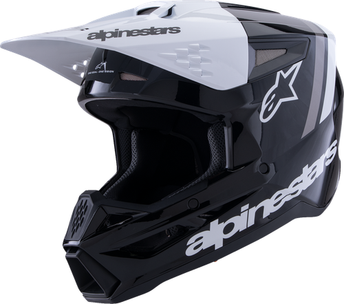 ALPINESTARS 8300826-1546-XL SM3 Radium Helmet - Radium Gloss Black/White/Gray XL