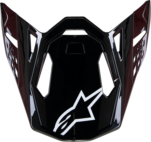 ALPINESTARS 8980123-1188-OS Supertech M10 Helmet Visor - Solid Gloss Black Carbon