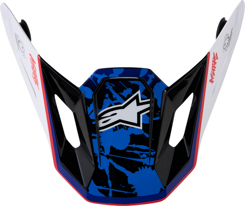 ALPINESTARS 8980127-2217-OS SM7 Helmet 22.06 ECE Visor - Blaster ECE 22.06 White/Blue/Red