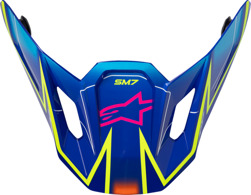 ALPINESTARS 8980926-1564-OS SM7 Helmet 22.06 ECE Visor - Rise ECE 22.06 Black/Yellow/Pink