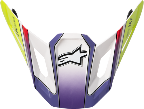 ALPINESTARS 8981126-2054-OS SM7 Helmet 22.06 ECE Visor - Fuse ECE 22.06 White/Yellow/Purple Fluo