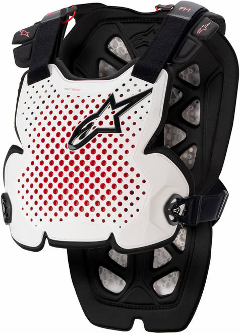 ALPINESTARS 6700123213XL2X A-1 Pro Chest Guard - White/Black/Red XL/2XL
