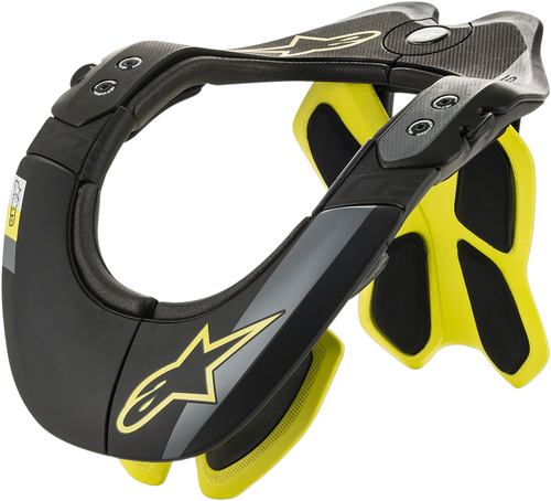 ALPINESTARS 6500019155XS/M Bionic Neck Support Tech 2 - Black/Yellow Fluo XS-M