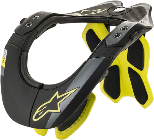 ALPINESTARS 6500019155L/XL Bionic Neck Support Tech 2 - Black/Yellow Fluo L/XL