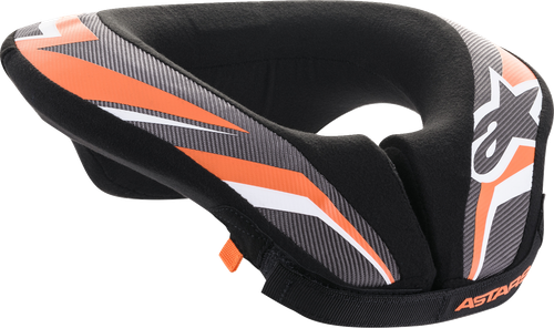 ALPINESTARS 6741018-148-SM Youth Sequence Neck Roll - Black/Anthracite/Orange S/M