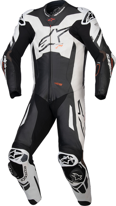 ALPINESTARS 3150225-1231-48 GP Plus v4 Sprint 1-Piece Leather Suit - Black/Red Fluo/White US 38 / EU 48
